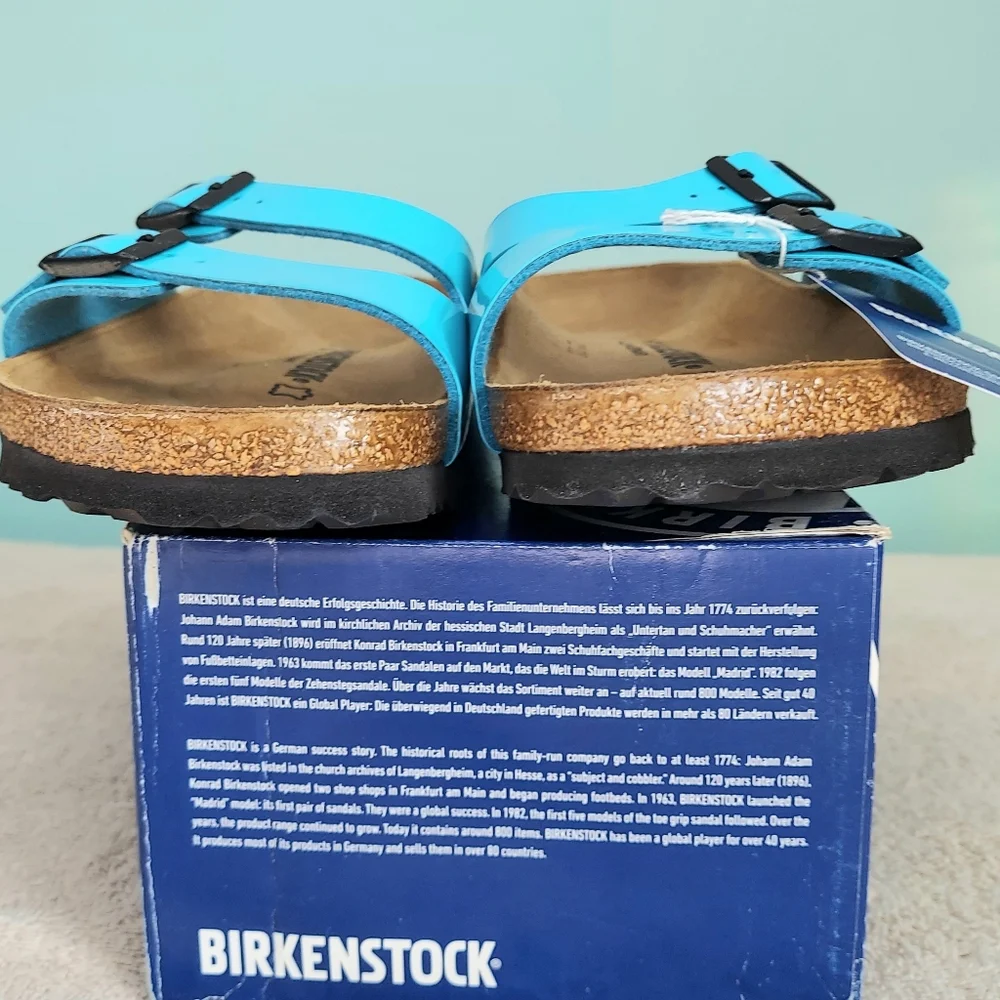 Birkenstock Ibiza Scuba Blue Men's Size 10N Slide Sandals NWT Preppy Vacation